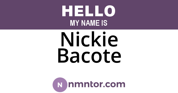 Nickie Bacote