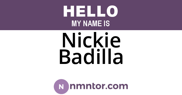 Nickie Badilla