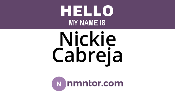 Nickie Cabreja