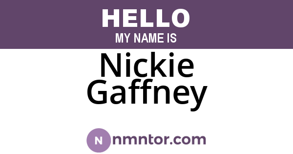 Nickie Gaffney
