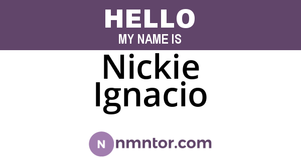 Nickie Ignacio