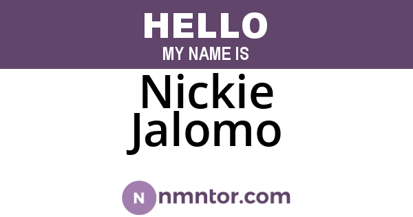 Nickie Jalomo