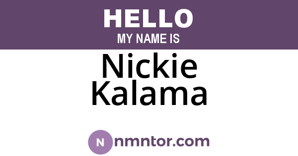 Nickie Kalama