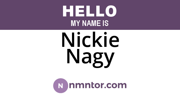 Nickie Nagy