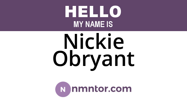 Nickie Obryant