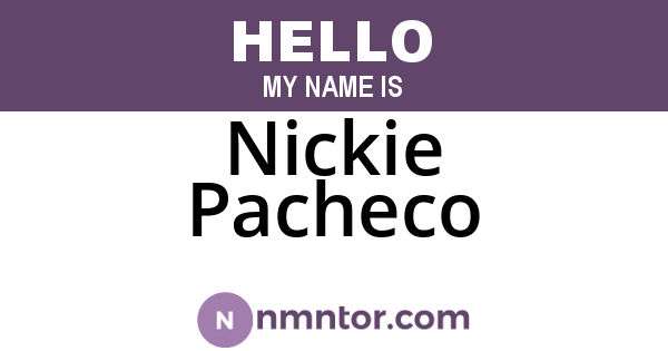 Nickie Pacheco
