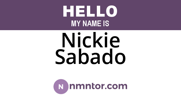 Nickie Sabado
