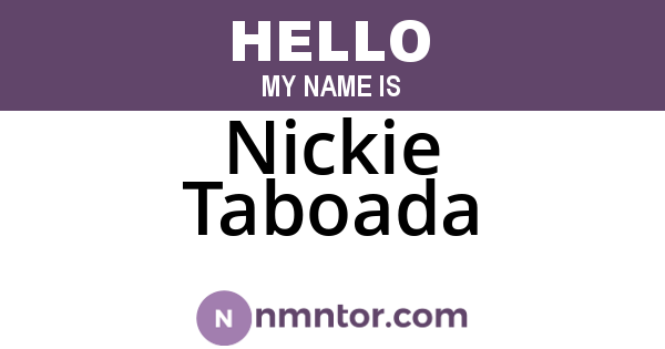 Nickie Taboada