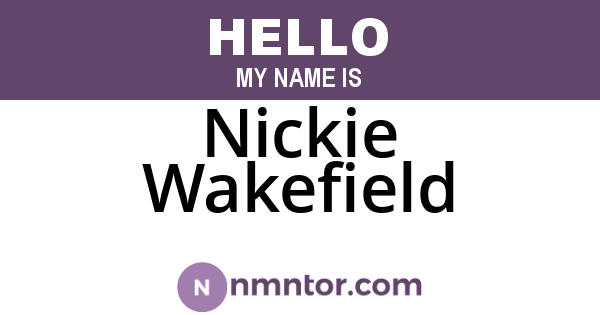 Nickie Wakefield