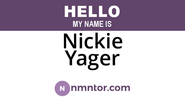 Nickie Yager