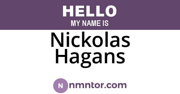 Nickolas Hagans