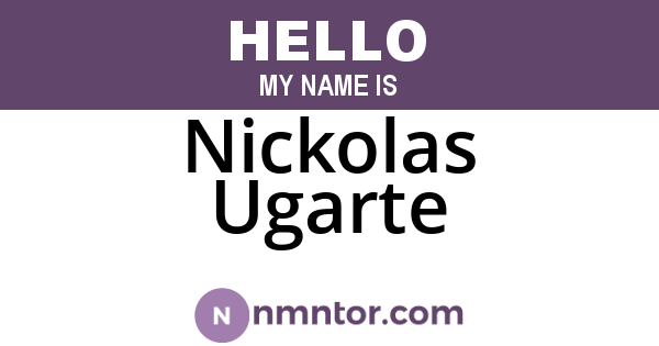 Nickolas Ugarte