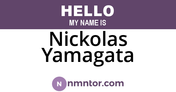 Nickolas Yamagata