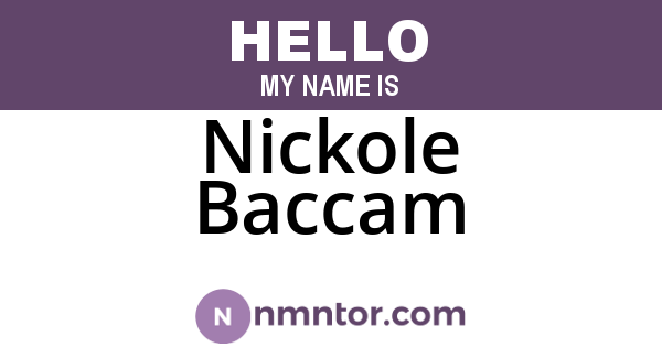 Nickole Baccam