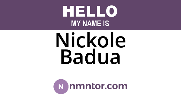 Nickole Badua