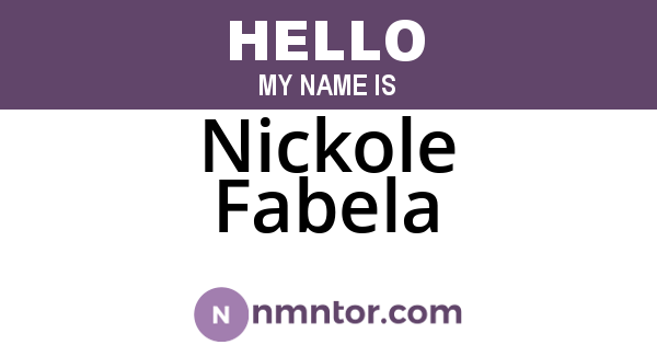 Nickole Fabela