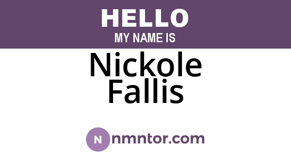 Nickole Fallis