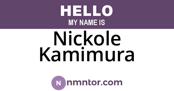 Nickole Kamimura