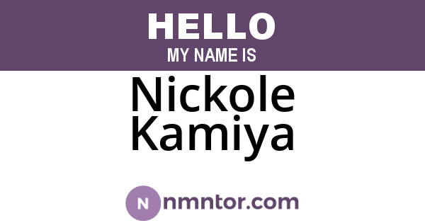 Nickole Kamiya
