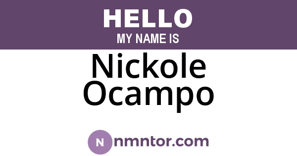 Nickole Ocampo