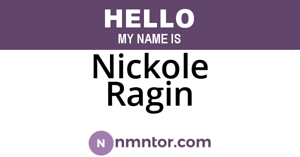 Nickole Ragin