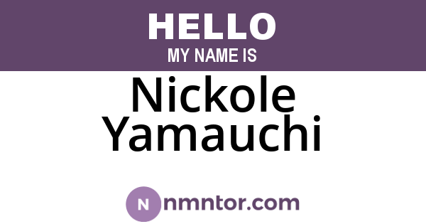 Nickole Yamauchi