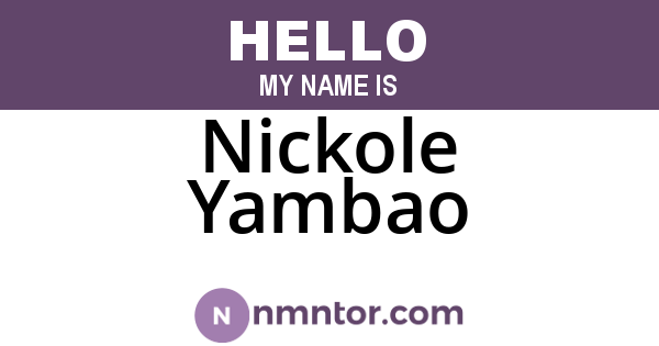 Nickole Yambao