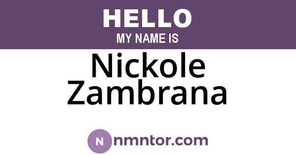 Nickole Zambrana