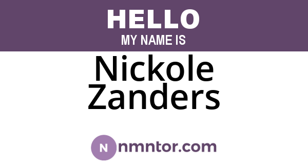 Nickole Zanders