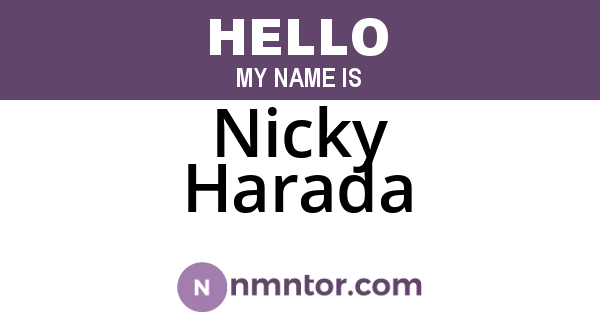 Nicky Harada
