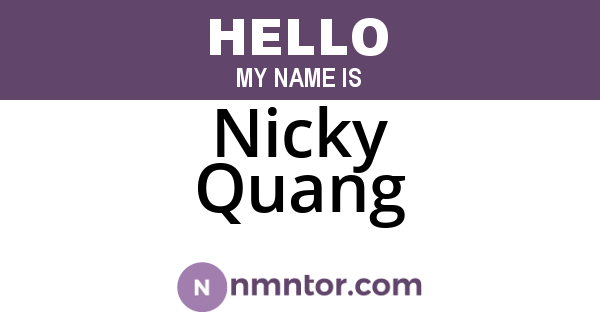 Nicky Quang