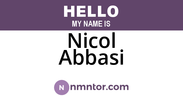 Nicol Abbasi