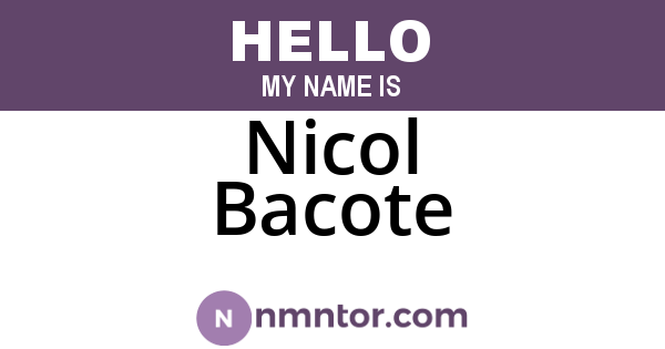 Nicol Bacote