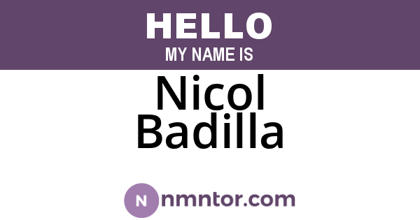 Nicol Badilla