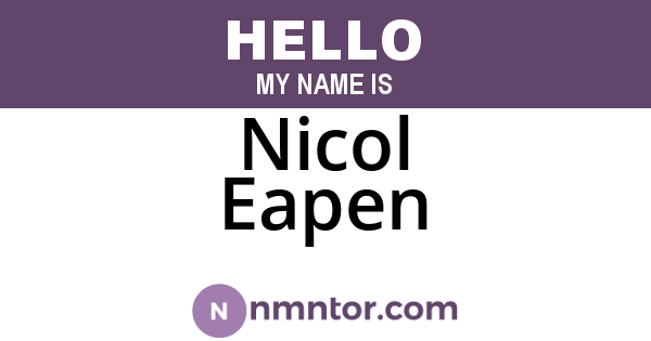 Nicol Eapen