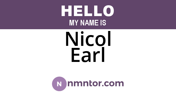 Nicol Earl
