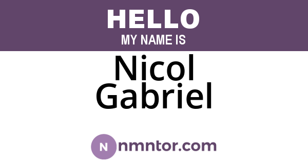 Nicol Gabriel