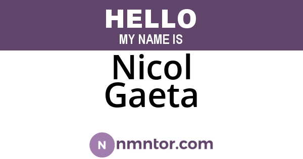 Nicol Gaeta