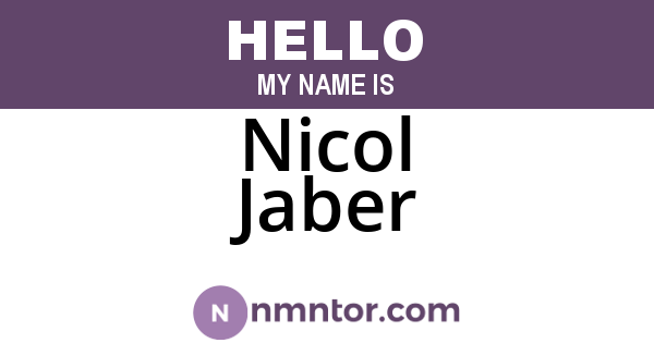Nicol Jaber