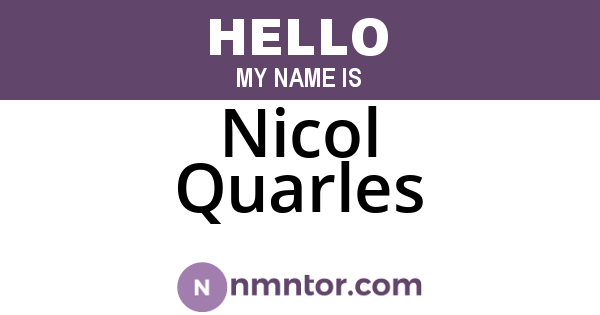 Nicol Quarles