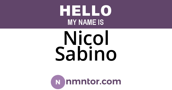Nicol Sabino