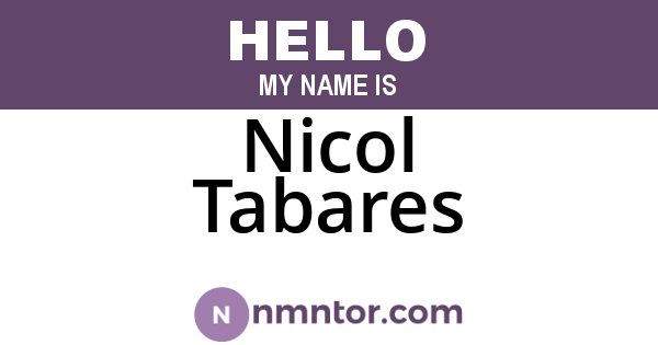 Nicol Tabares