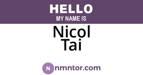 Nicol Tai