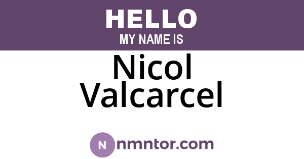 Nicol Valcarcel
