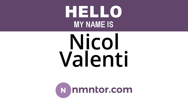 Nicol Valenti