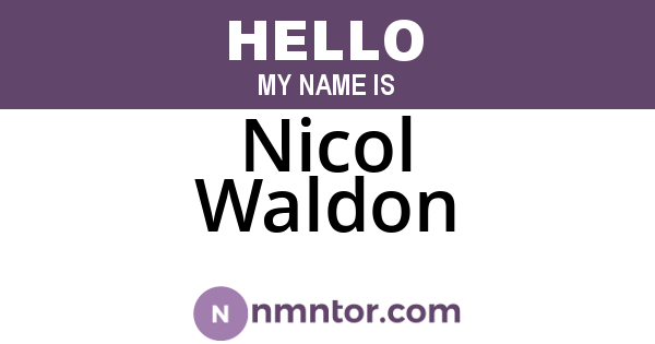 Nicol Waldon