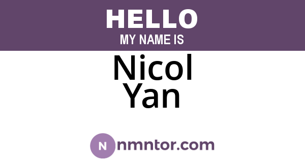 Nicol Yan