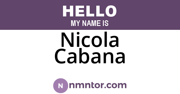 Nicola Cabana