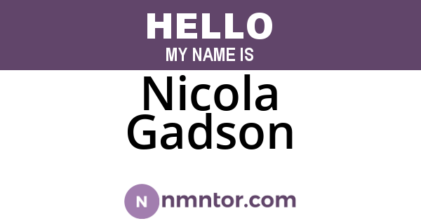 Nicola Gadson