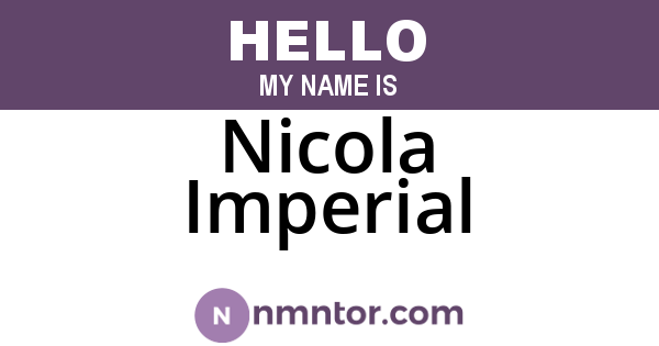 Nicola Imperial